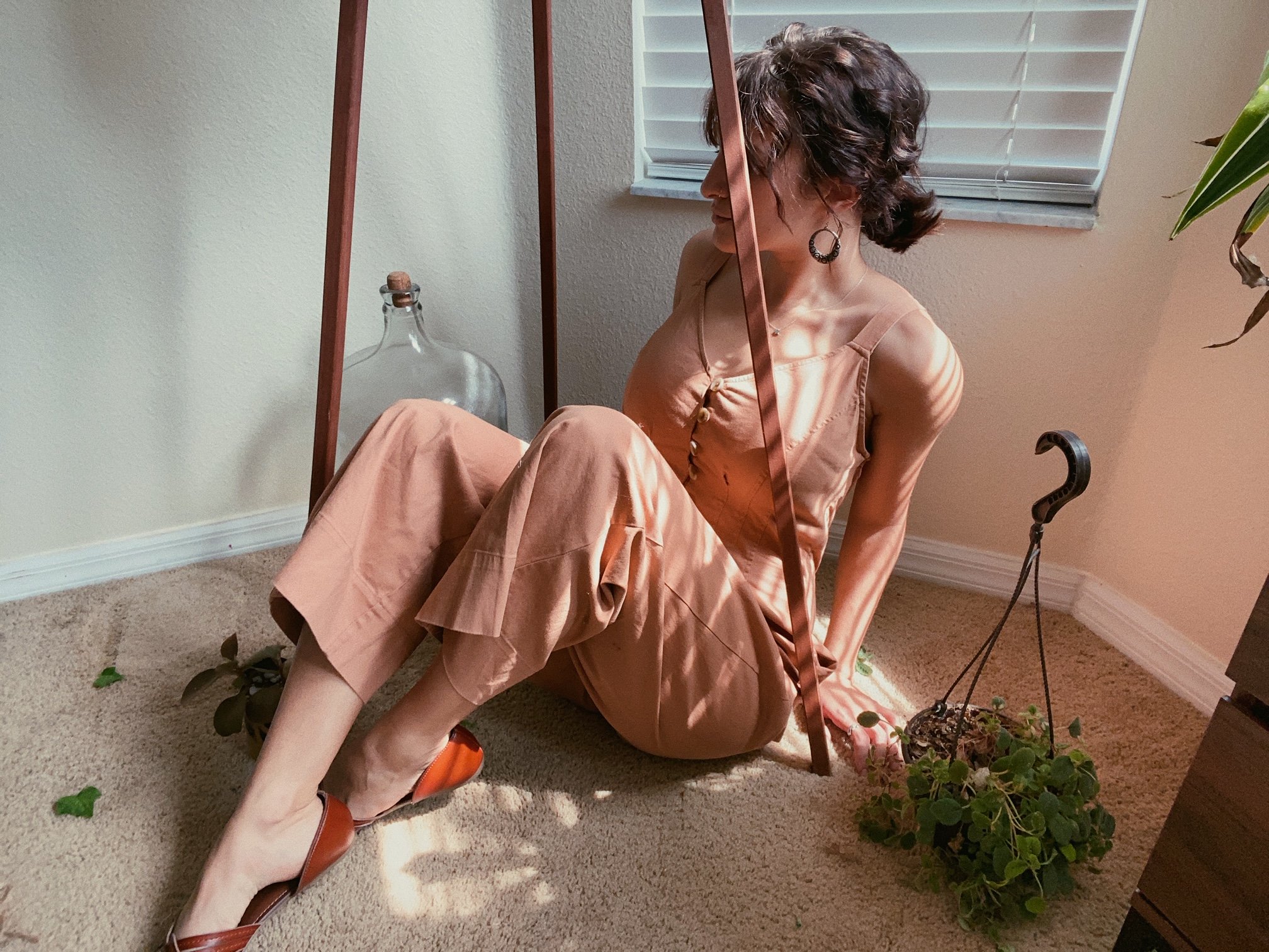girl sitting on floor