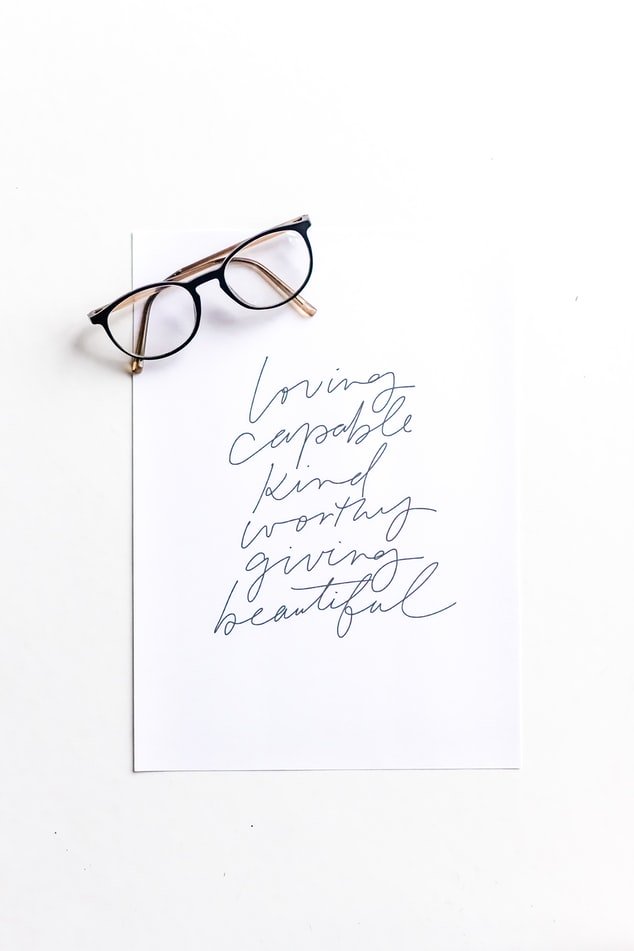glasses on paper