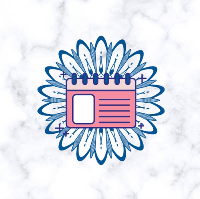 Calendar on marble background