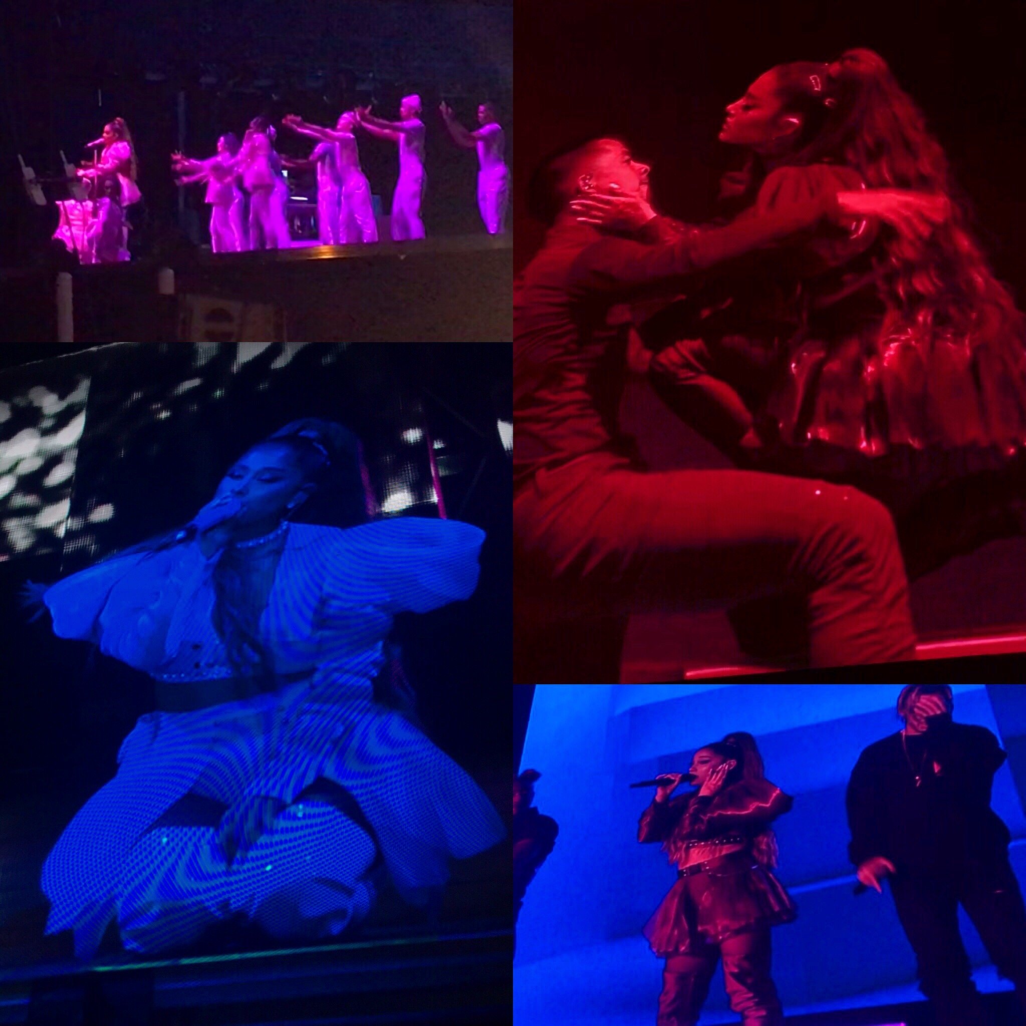 photo of Ariana Grande performing onstage at Lollapalooza 2019