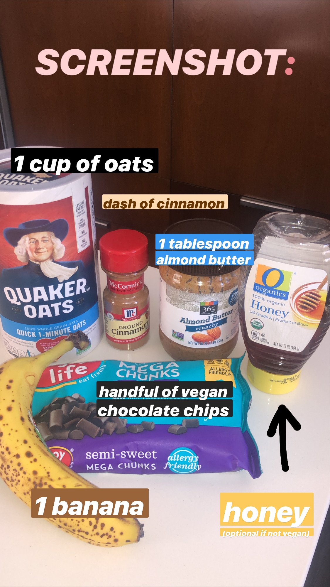 Photo of vegan cookie ingredients