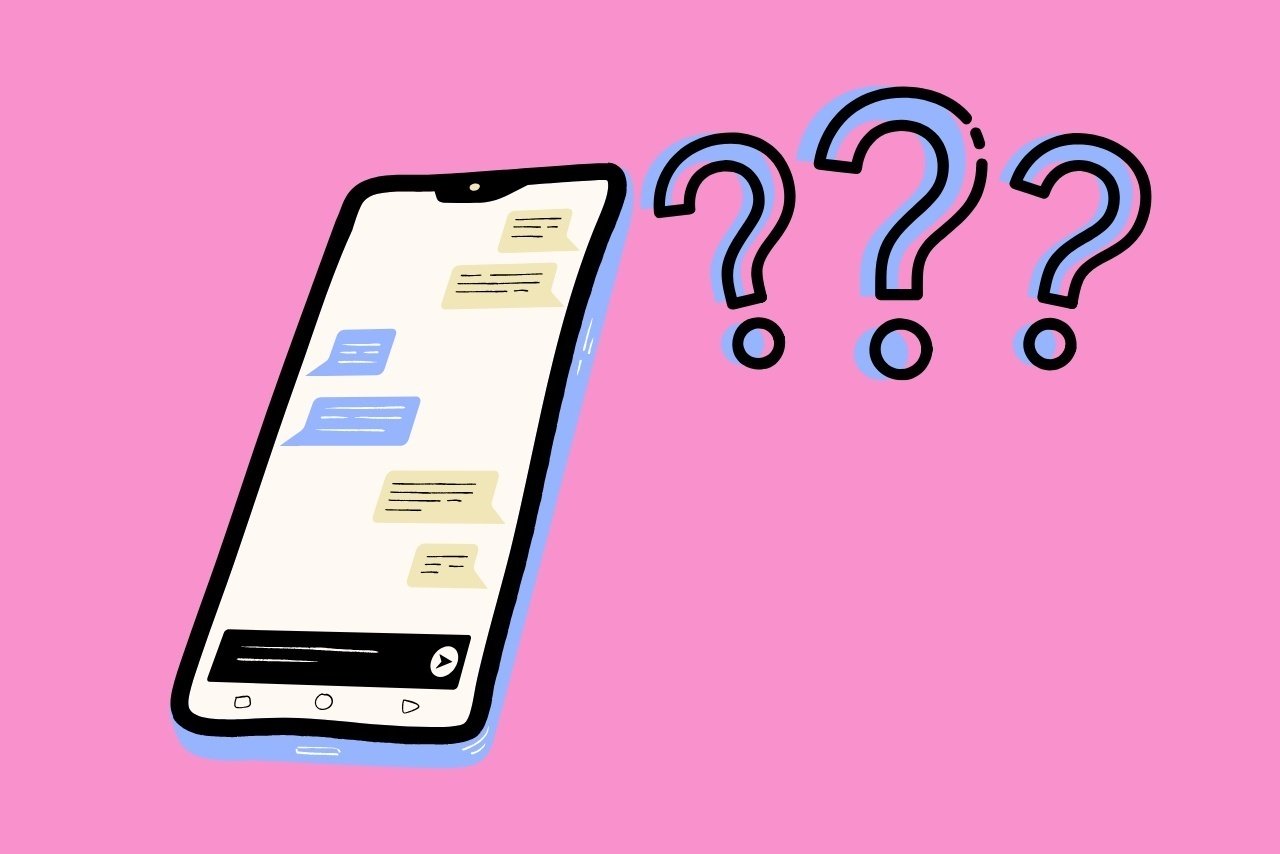 cell phone with confusing messages