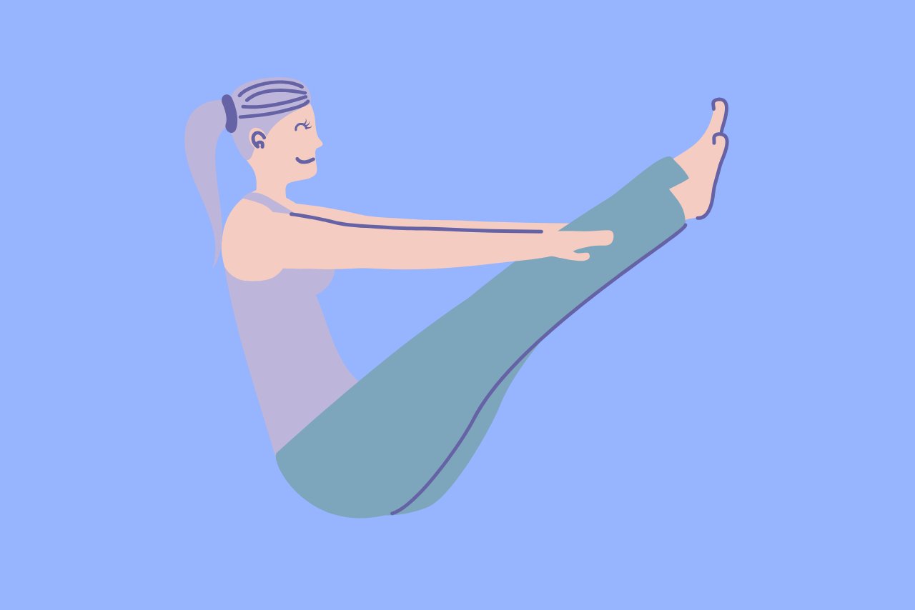 woman stretching her legs in activewear