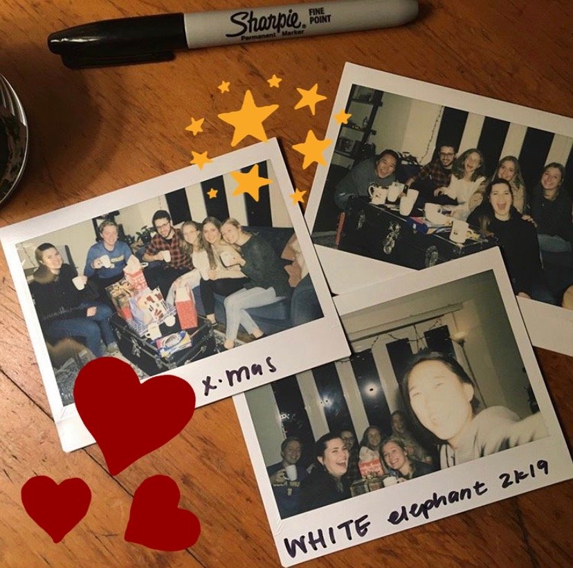 polaroid pictures of friends