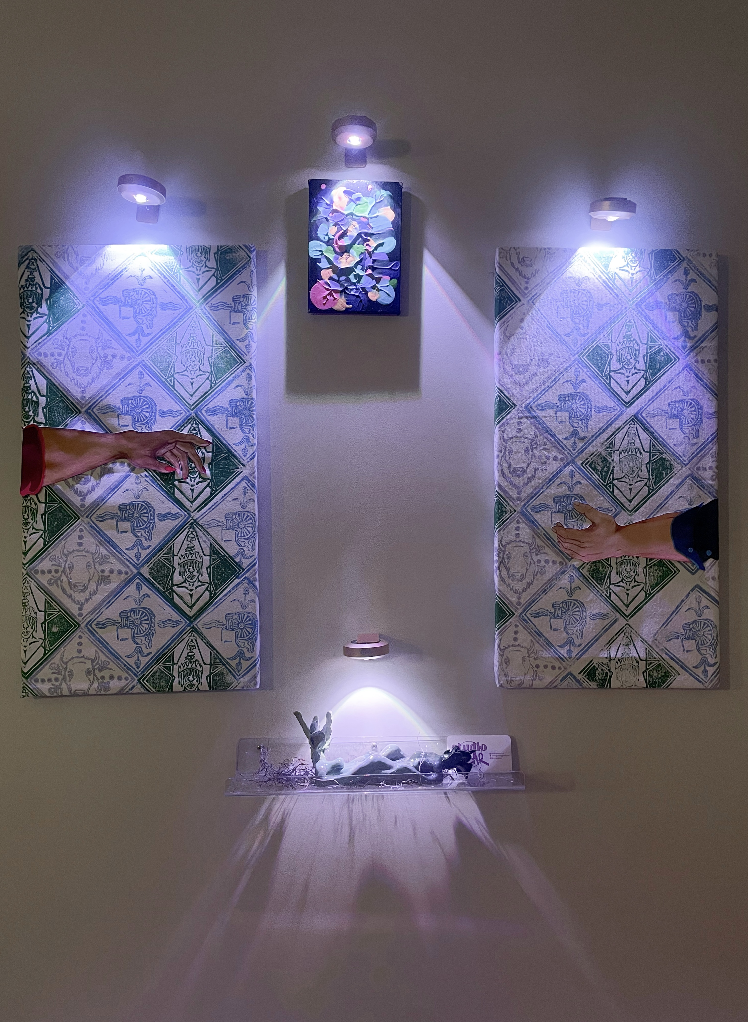 art pieces by Ifetayo Alabi and Sar Wagman