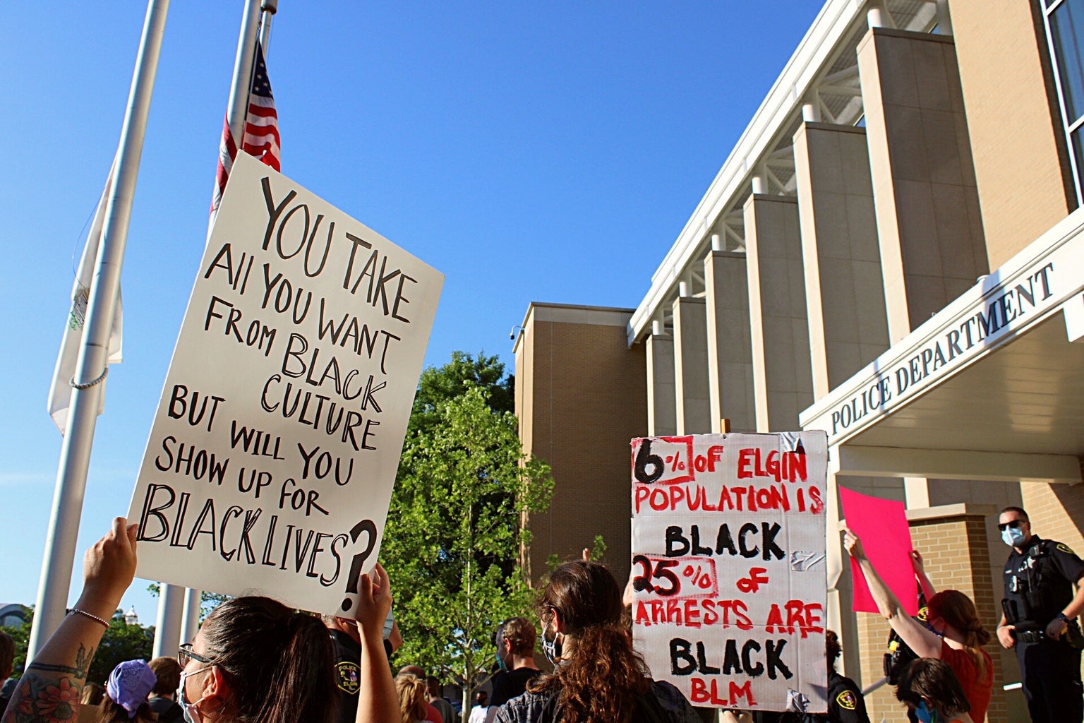 Black lives matter protest signs