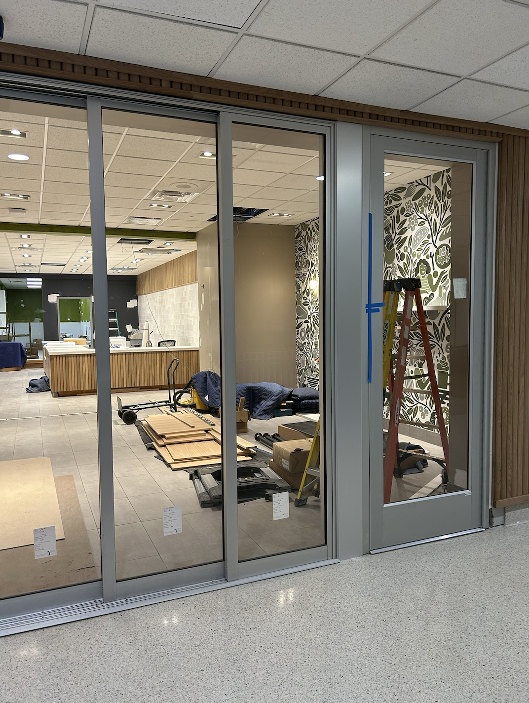 The Panera Bread at the University of Maryland construction