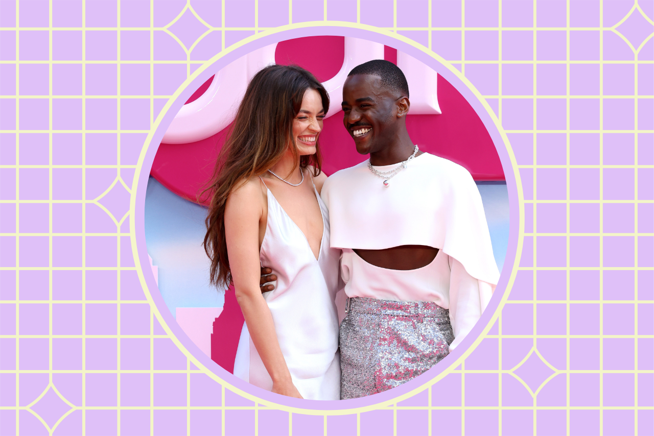 emma mackey and ncuti gatwa at the barbie premiere