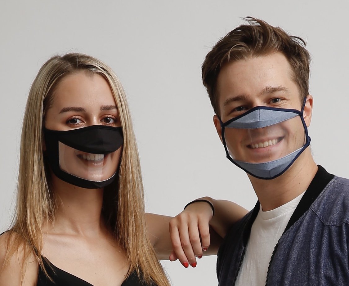 people wearing smile mask by Angela Burns From Rafi Nova