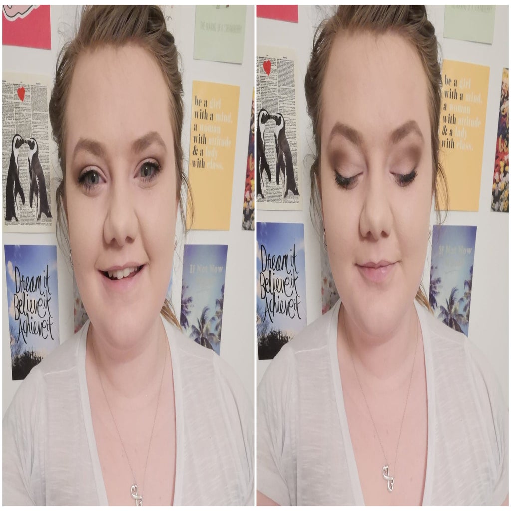 Girl posing with brown make up look
