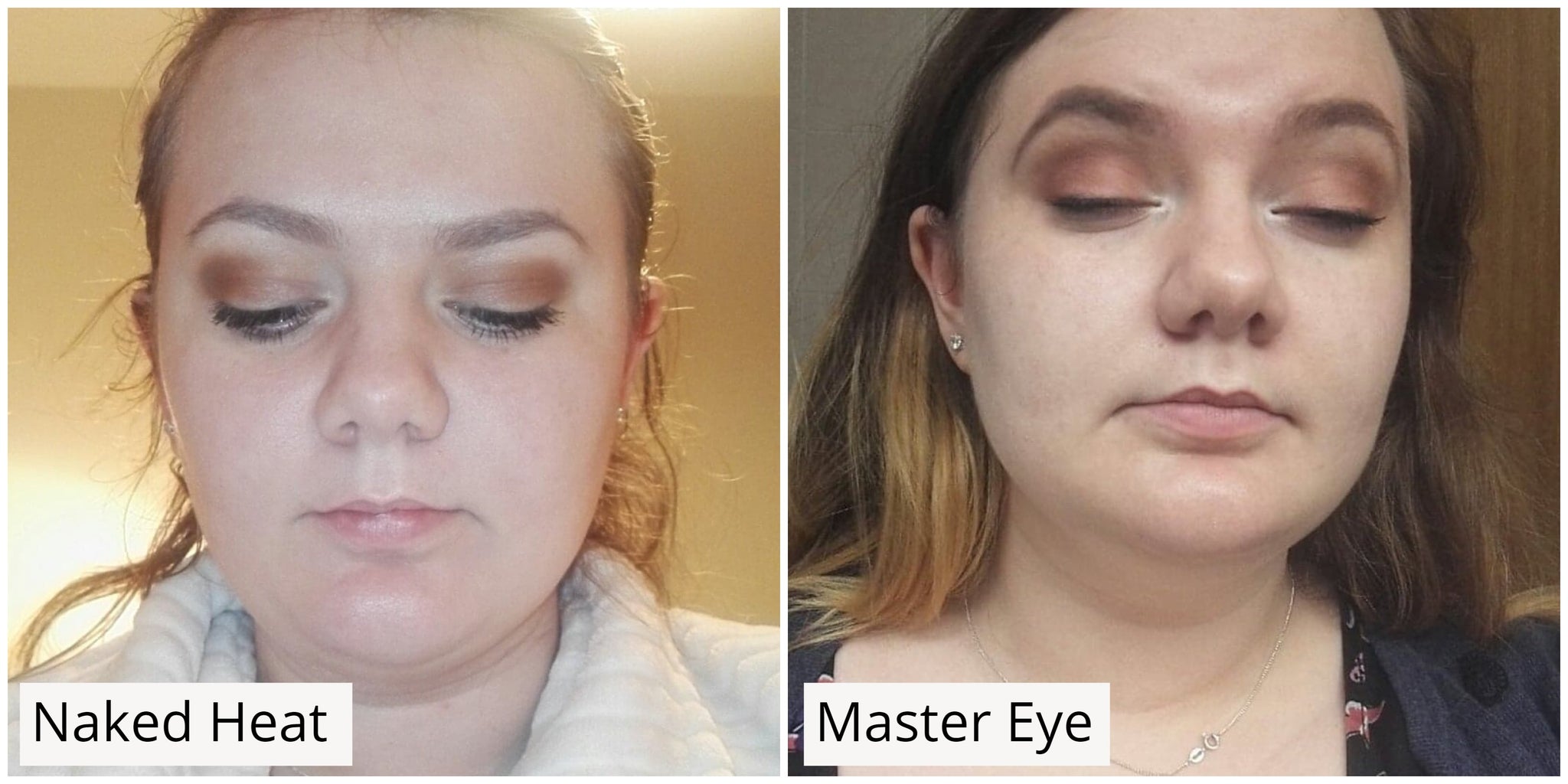 Girl showing eye make up look at end of the day
