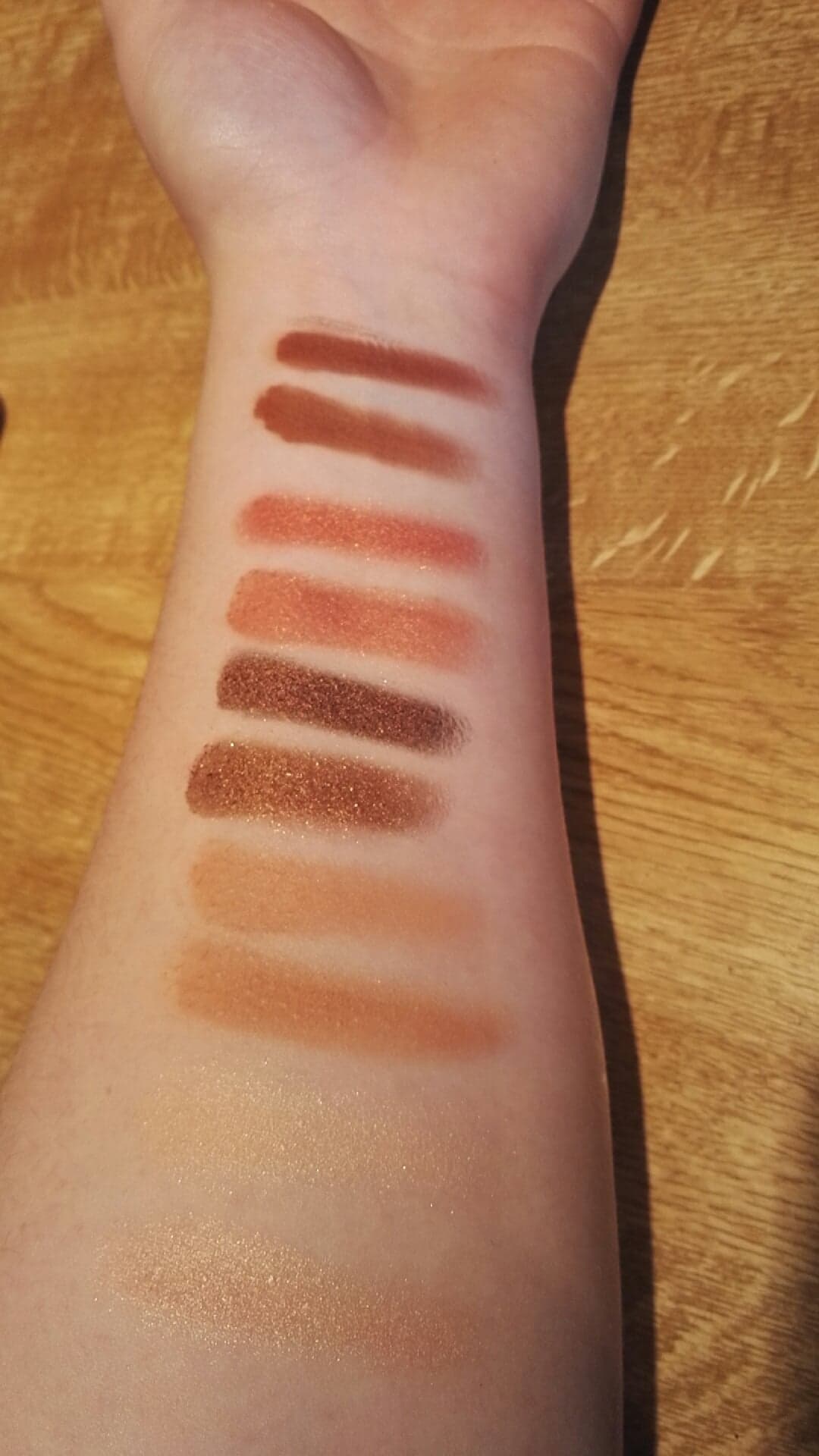 Make up swatches