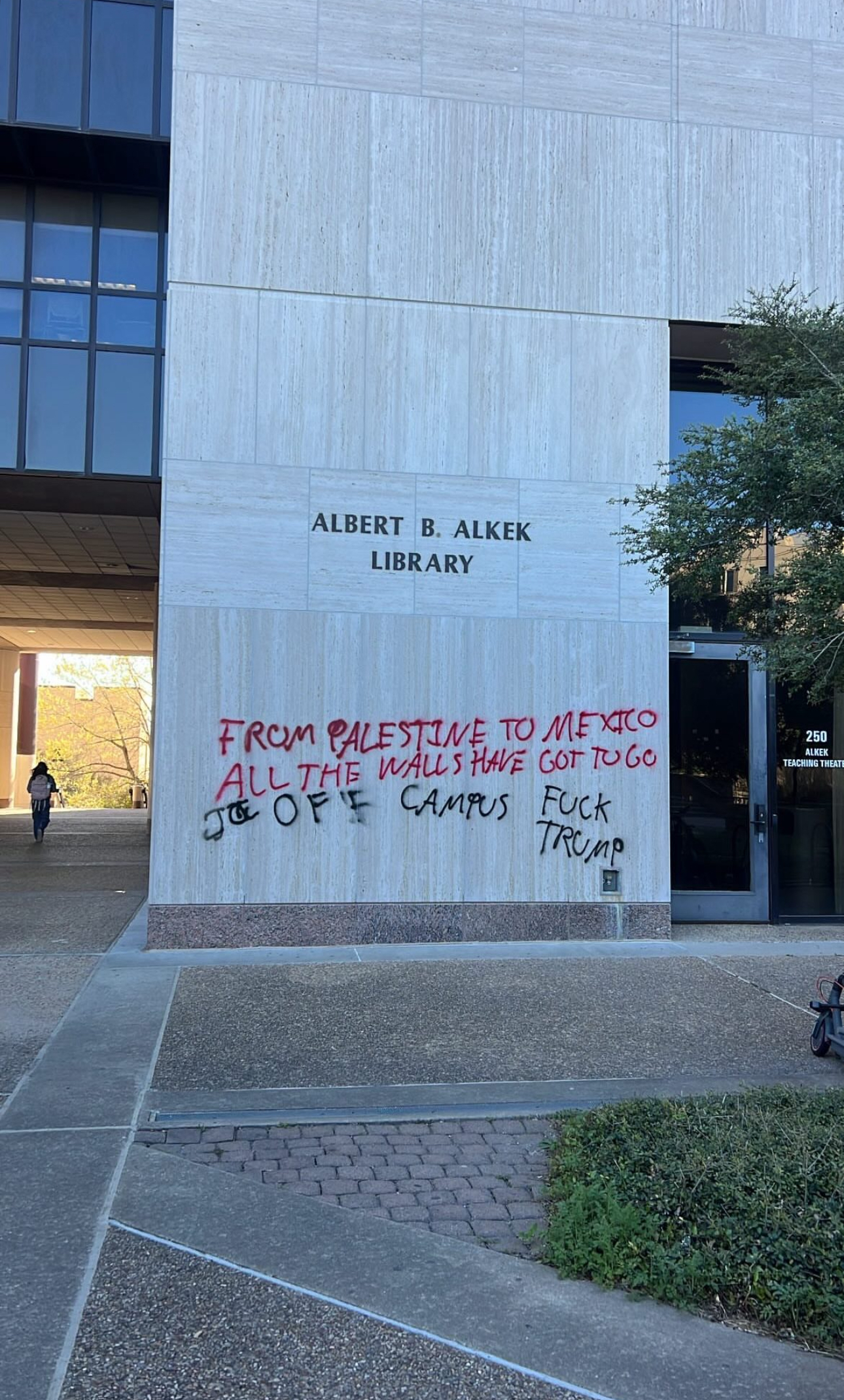 Picture of the words grafittied on a wall