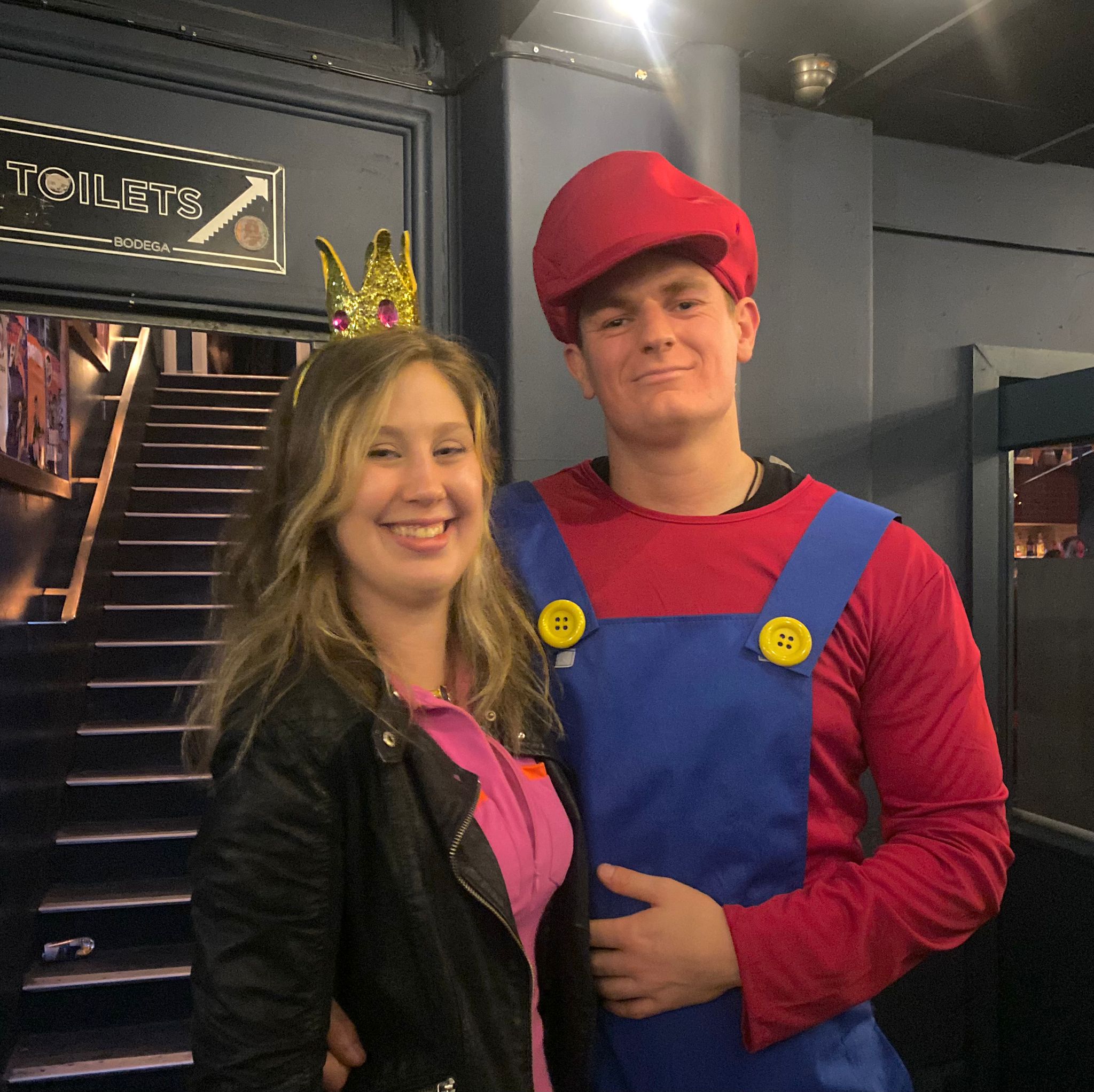 Collection of Halloween costumes at bodega