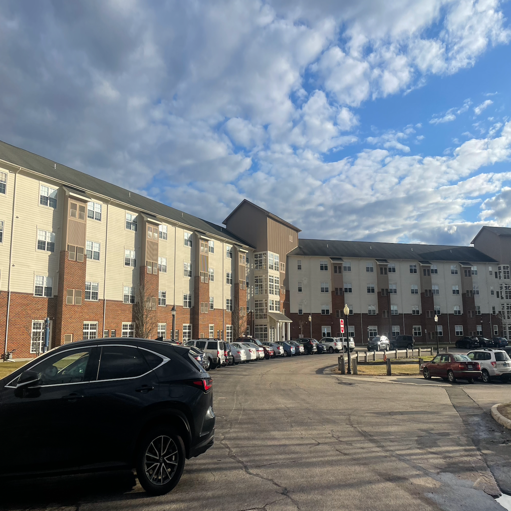 Exterior of a dorm building at UConn - being used in article for guide to UConn housing