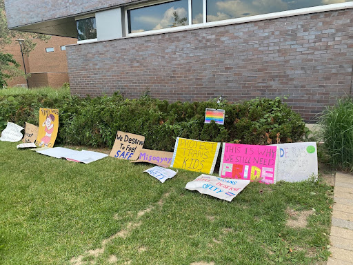 Memorial outside of Hagey Hall, the building in which this incident took place.