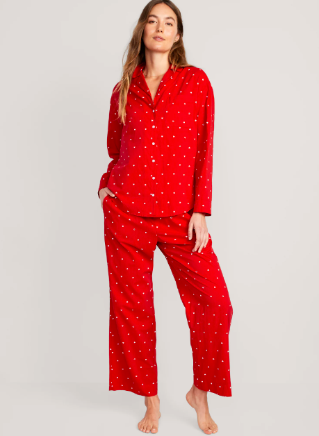 old navy mini heart print pajamas