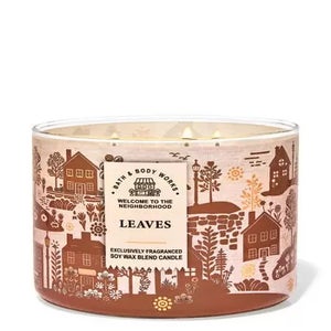 leaves fall candle