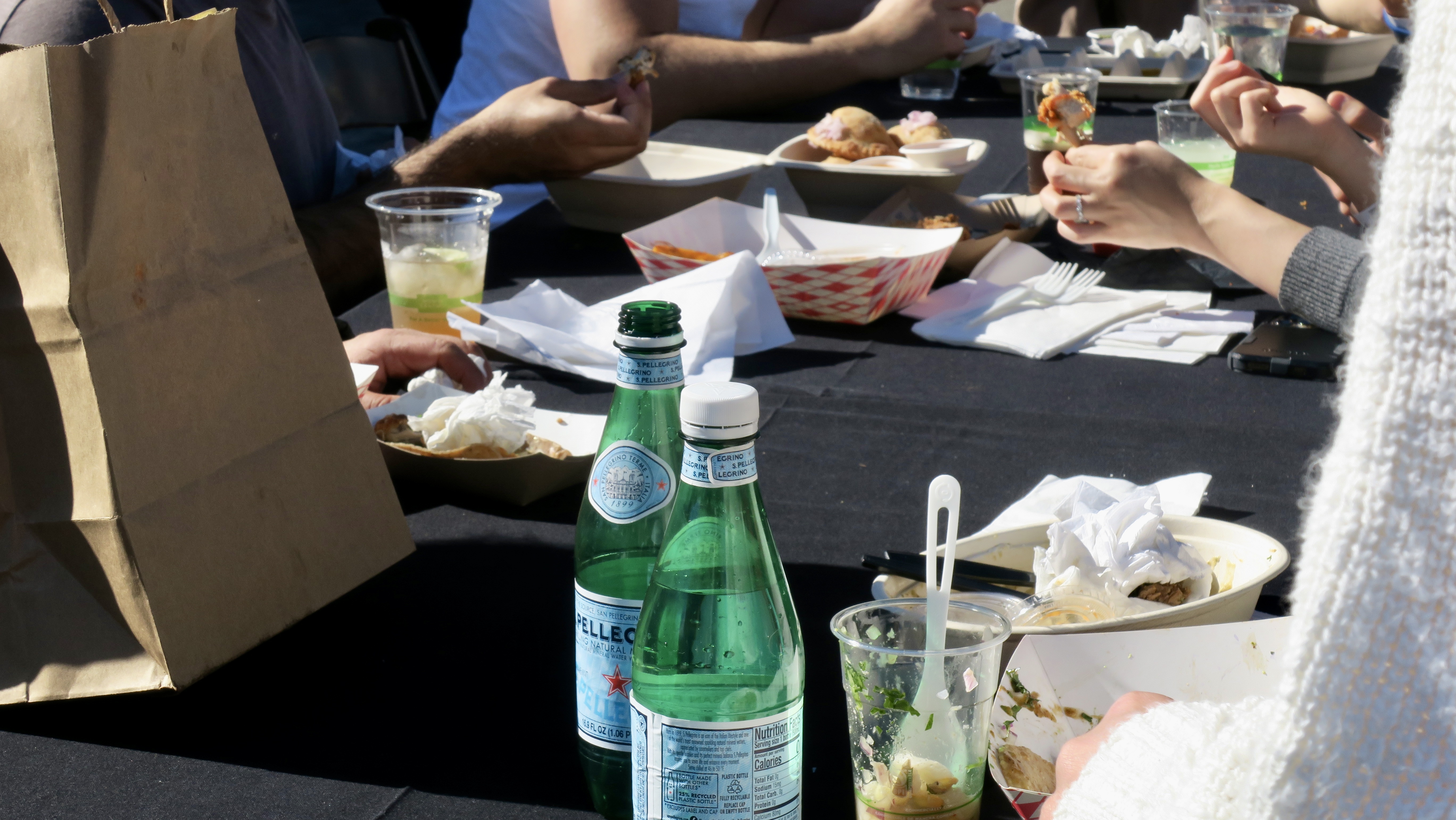 eaten food at the table