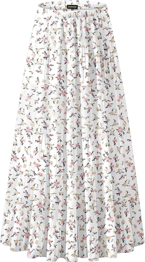 floral printed maxi skirt