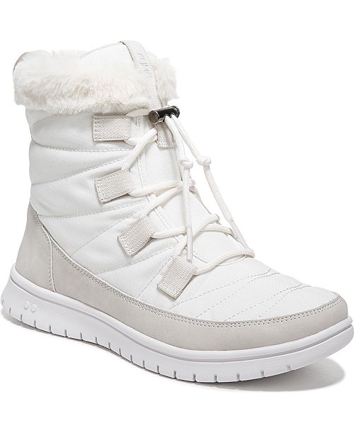 white snow boots