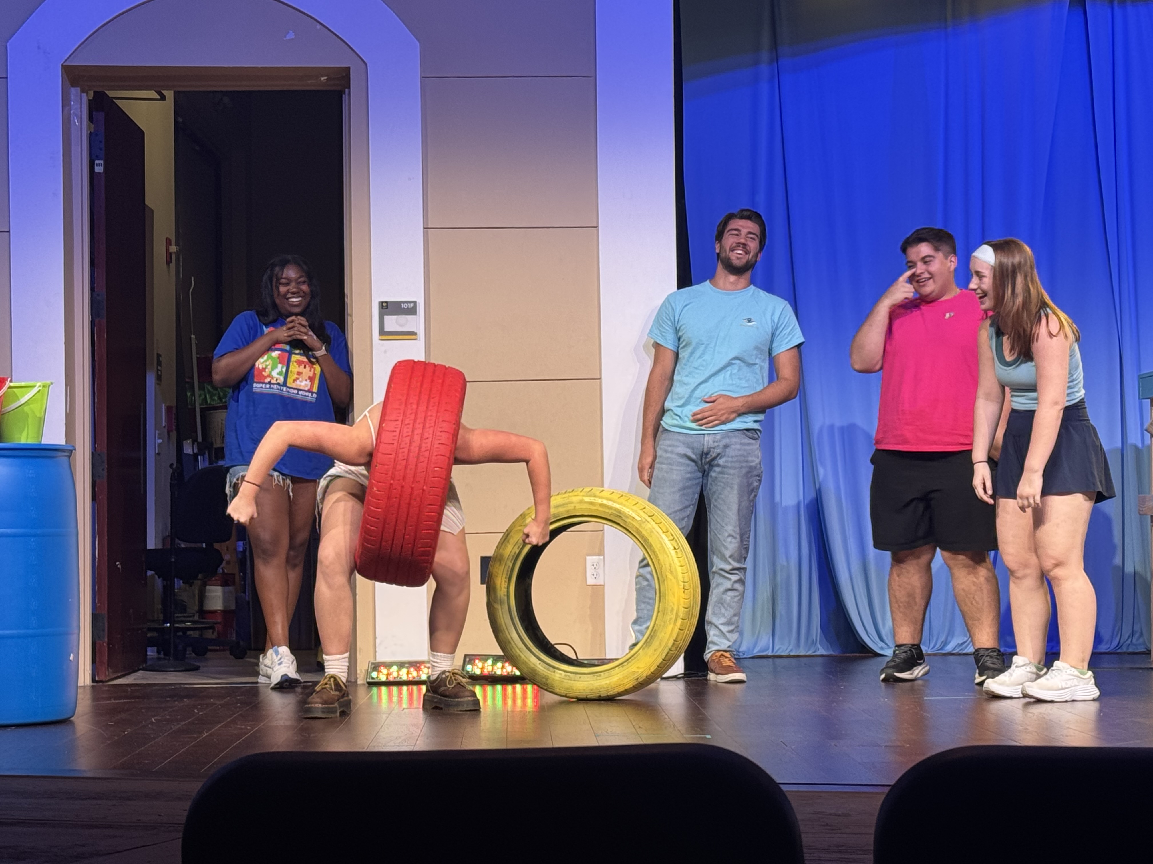 Samantha Lambert in SpongeBob Rehearsals