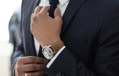 Business man with suit and watch