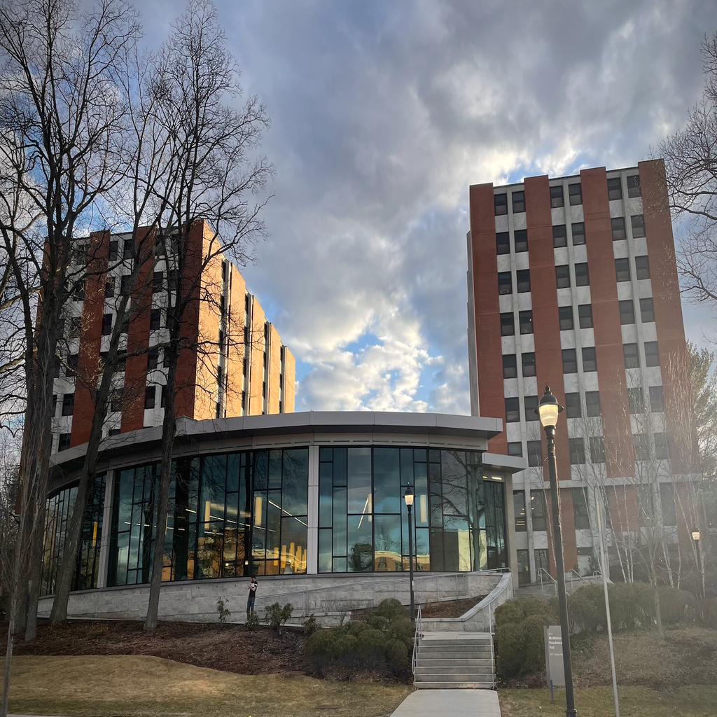 Exterior of a dorm building at UConn - being used in article for guide to UConn housing