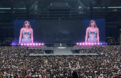 taylor swift onstage at concert