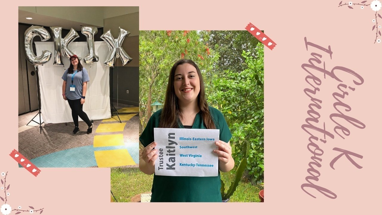 Woman posing in front of balloons that say CKIx and same woman posing with a piece of paper that has writing on it