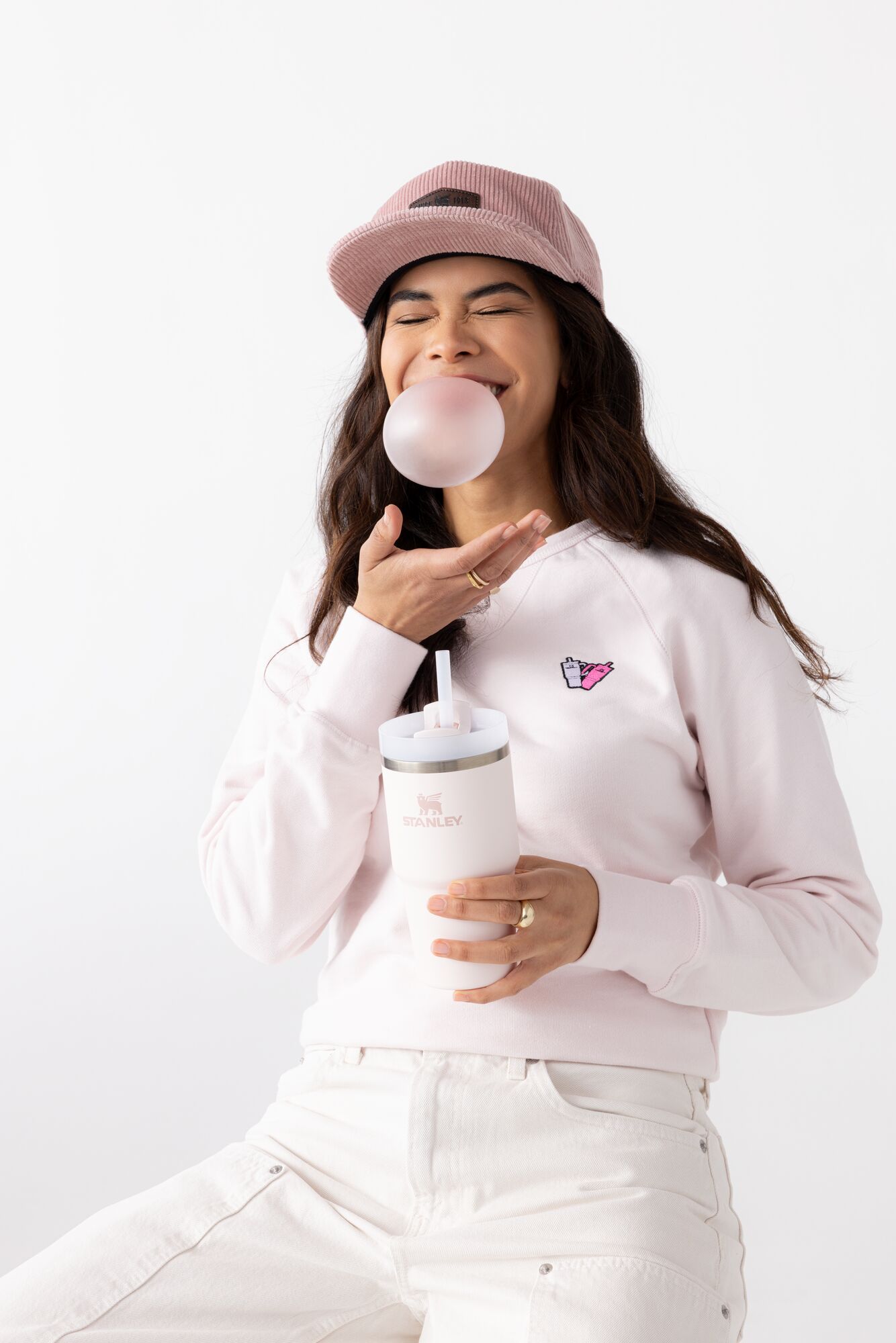 stanley crewneck in pink