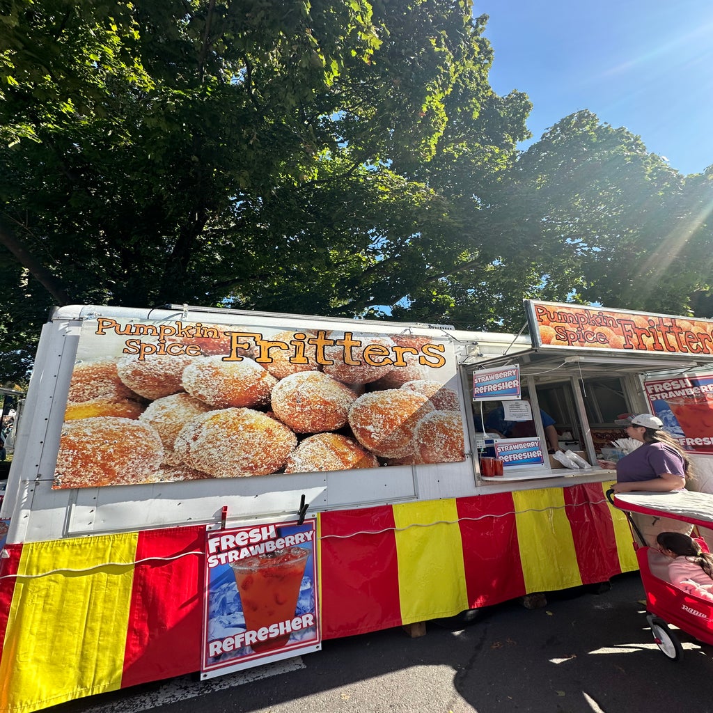 Food Truck at Southington Apple Harvest Festival: pumpkin fritters and strawberry refreshers