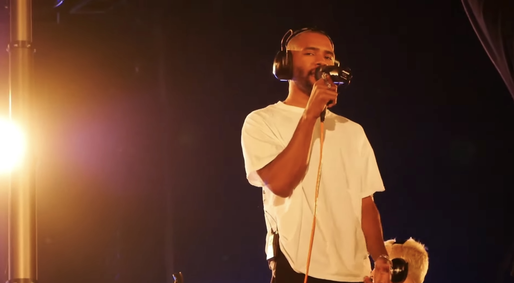 Photo of Frank Ocean performing at his concert