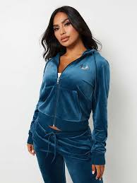 True Religion Velour Metallic Horseshoe Zip Hoodie