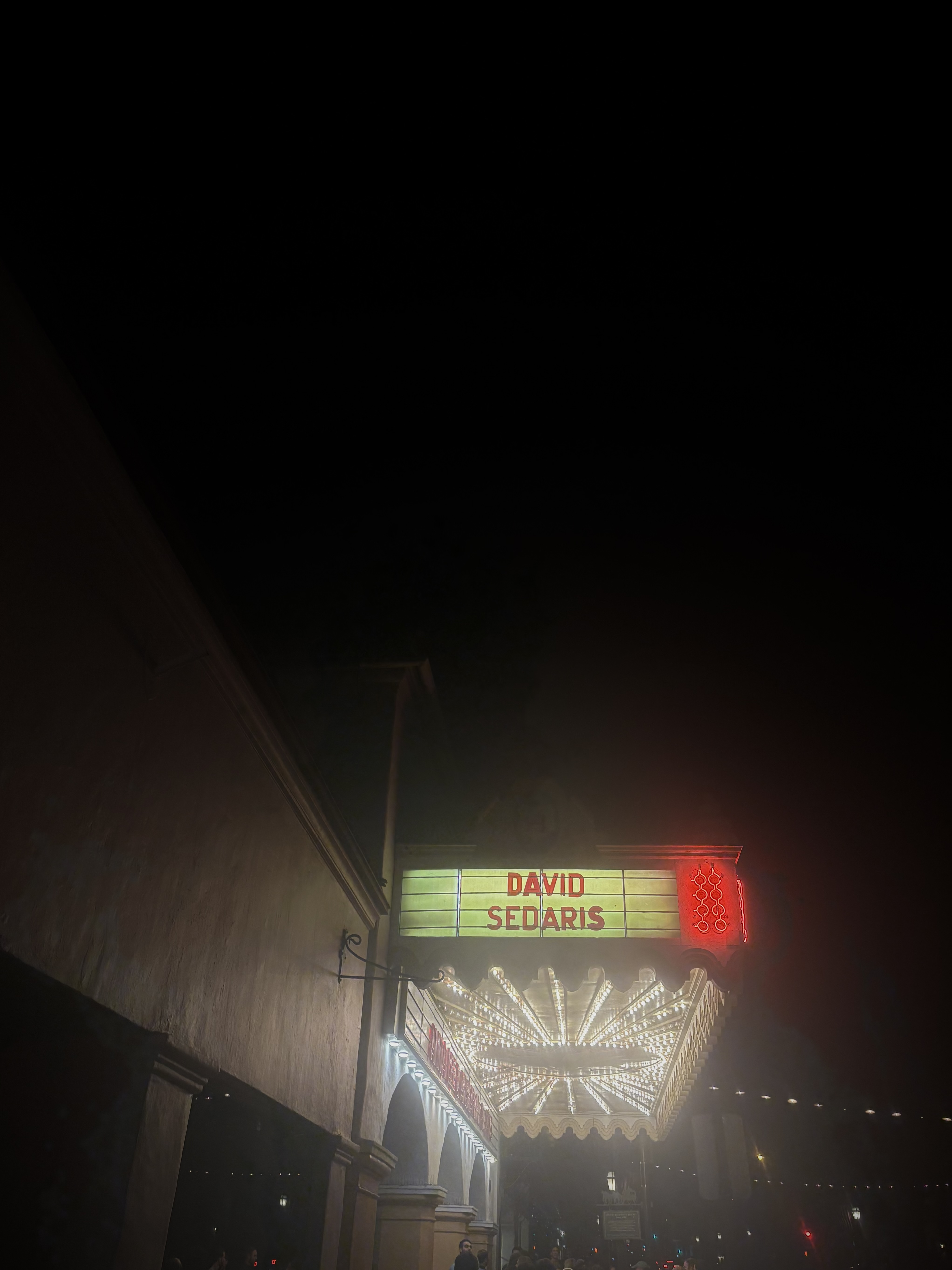 An image outside of the Arlington Theater in Santa Barbara