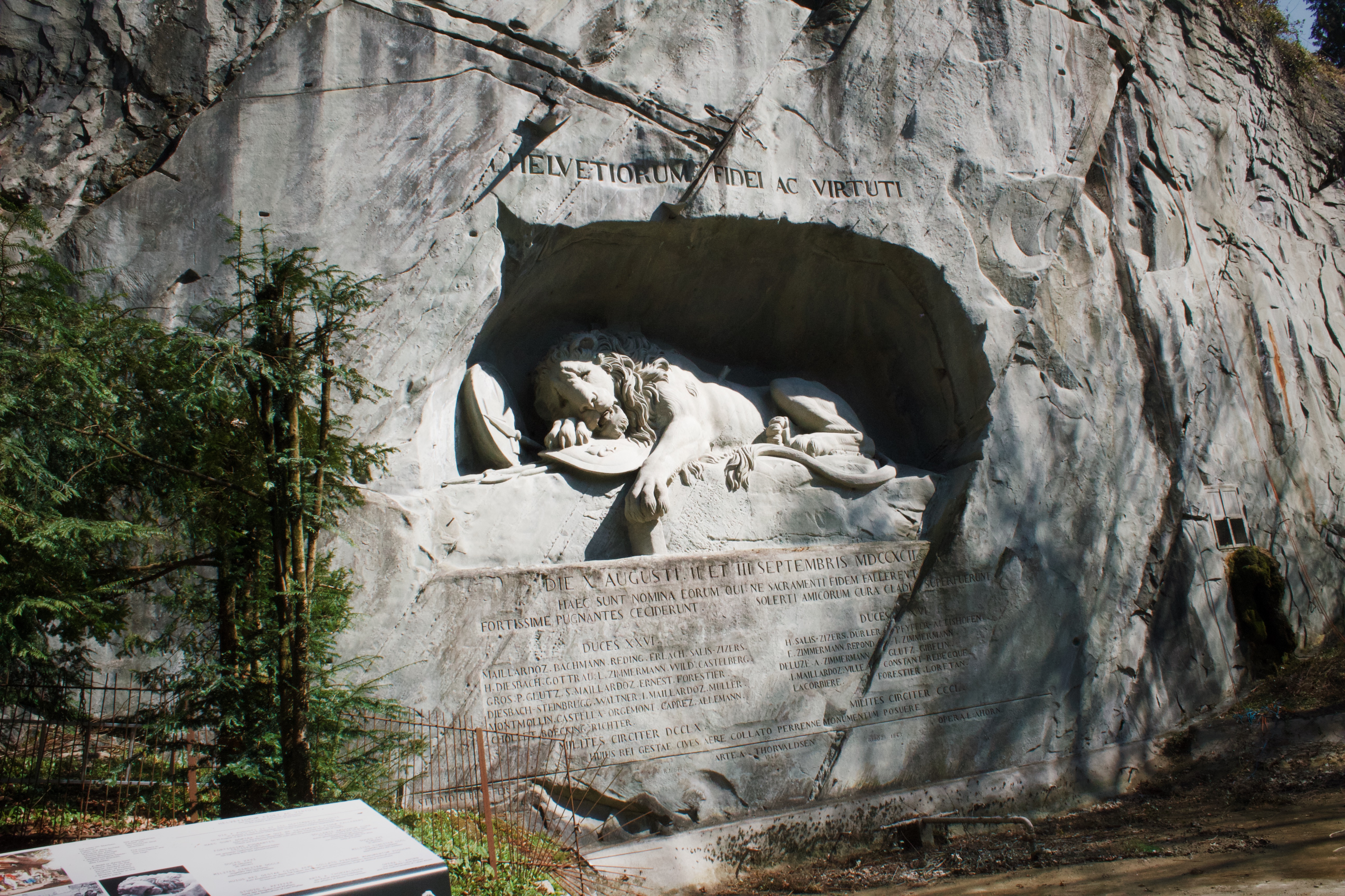 Lion Monument in Lucerne, Switzerland