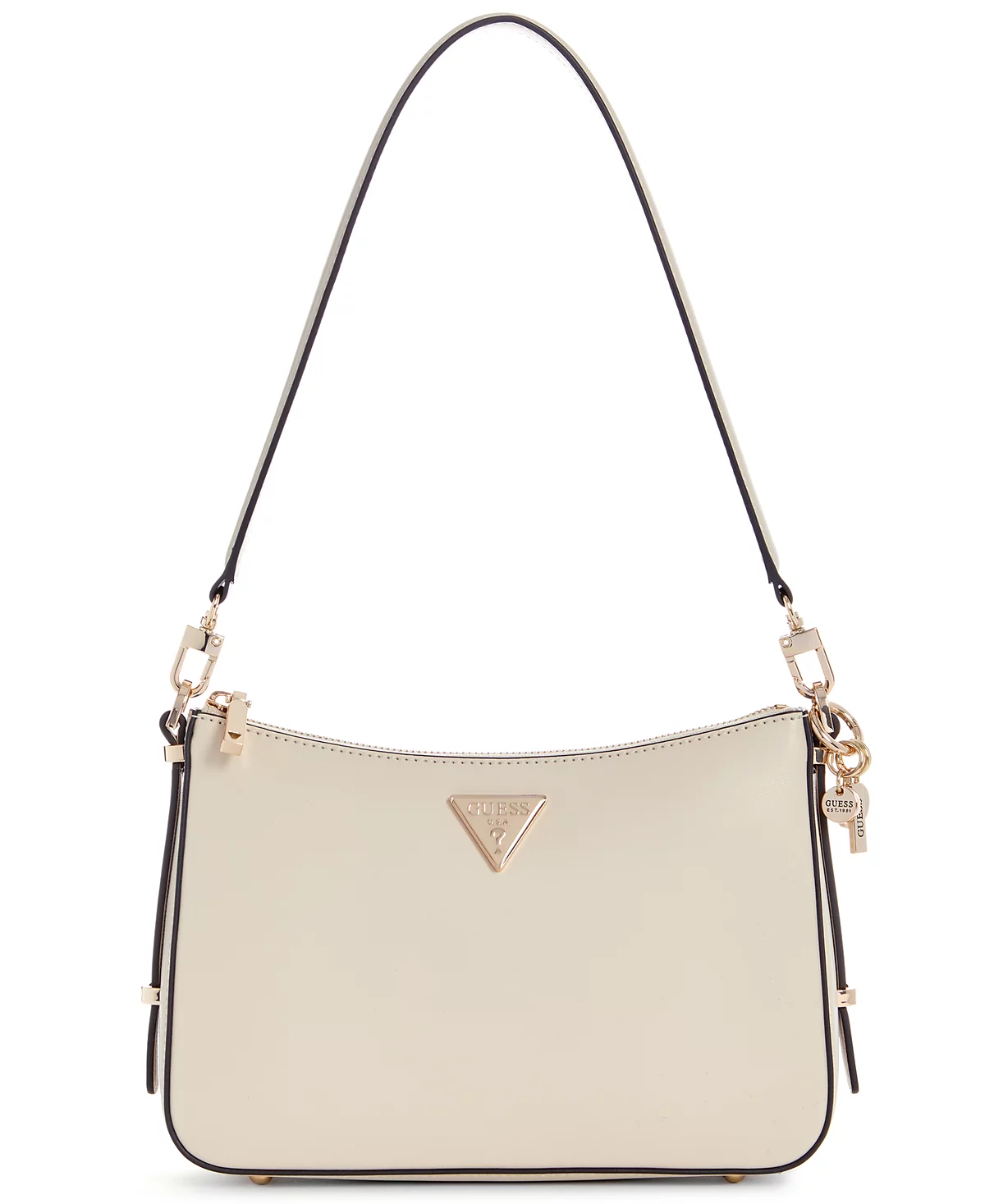 GUESS small zip shoulder bag white