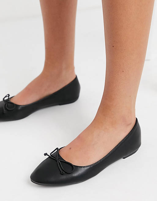 black ballet flats