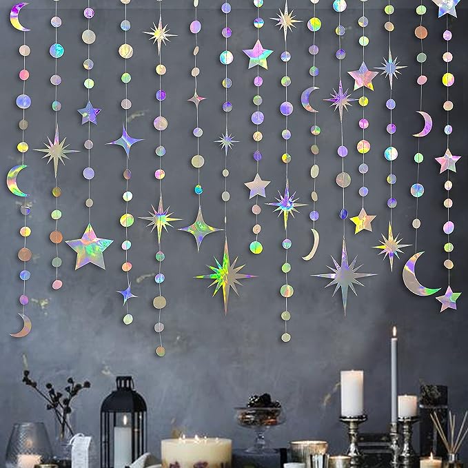 Star Moon Circle Dot Garland