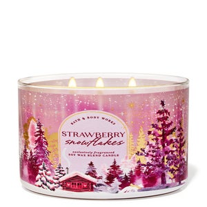 Strawberry Snowflakes candle