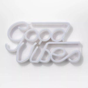 good vibes neon sign for dorm room