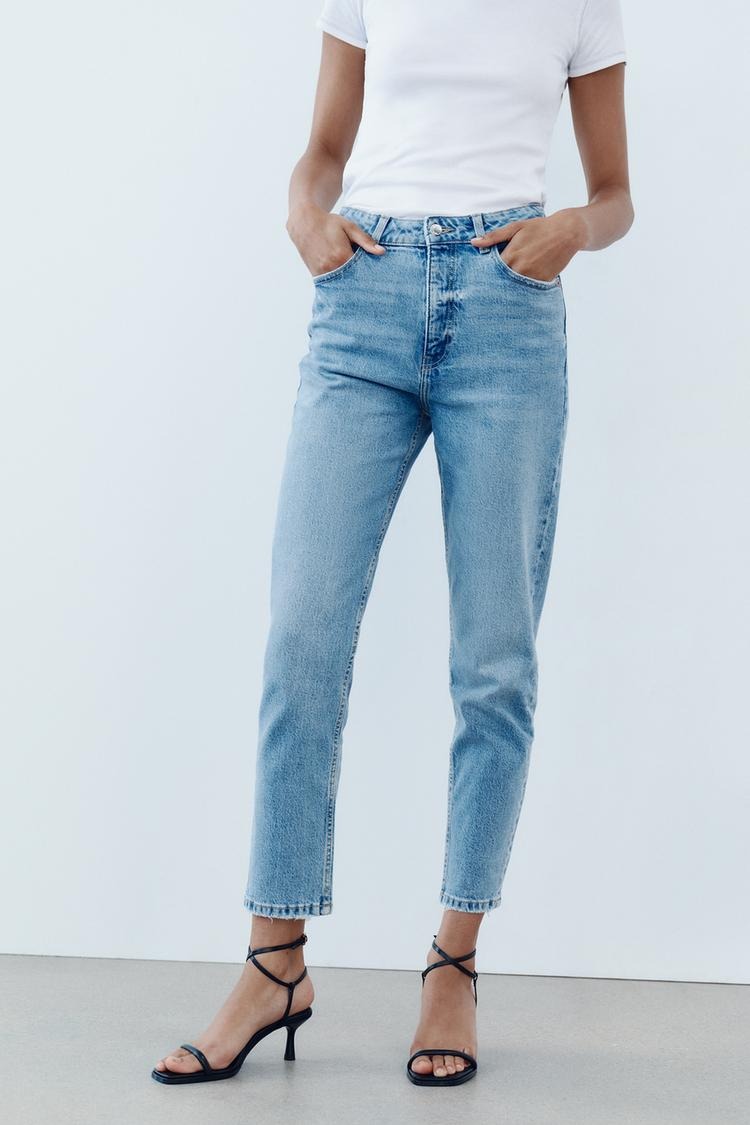 Zara Mom Fit Jeans With a High Waist