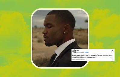 Frank Ocean in the \"Pyramids\" music video.