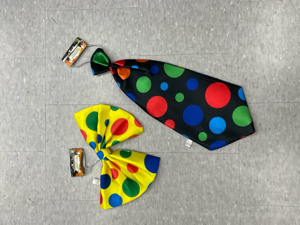 clown tie and clown bowtie