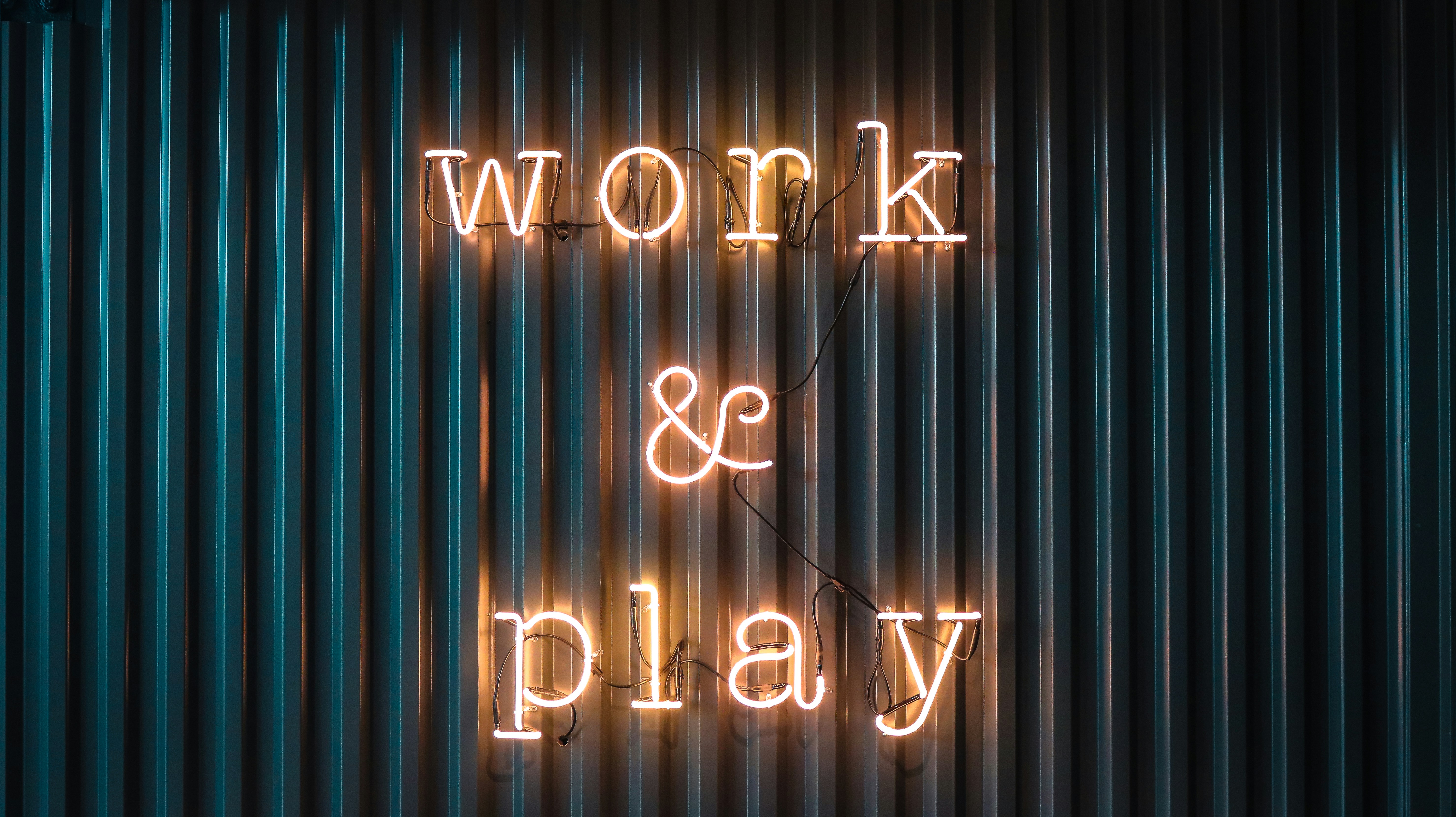 work and play led sign
