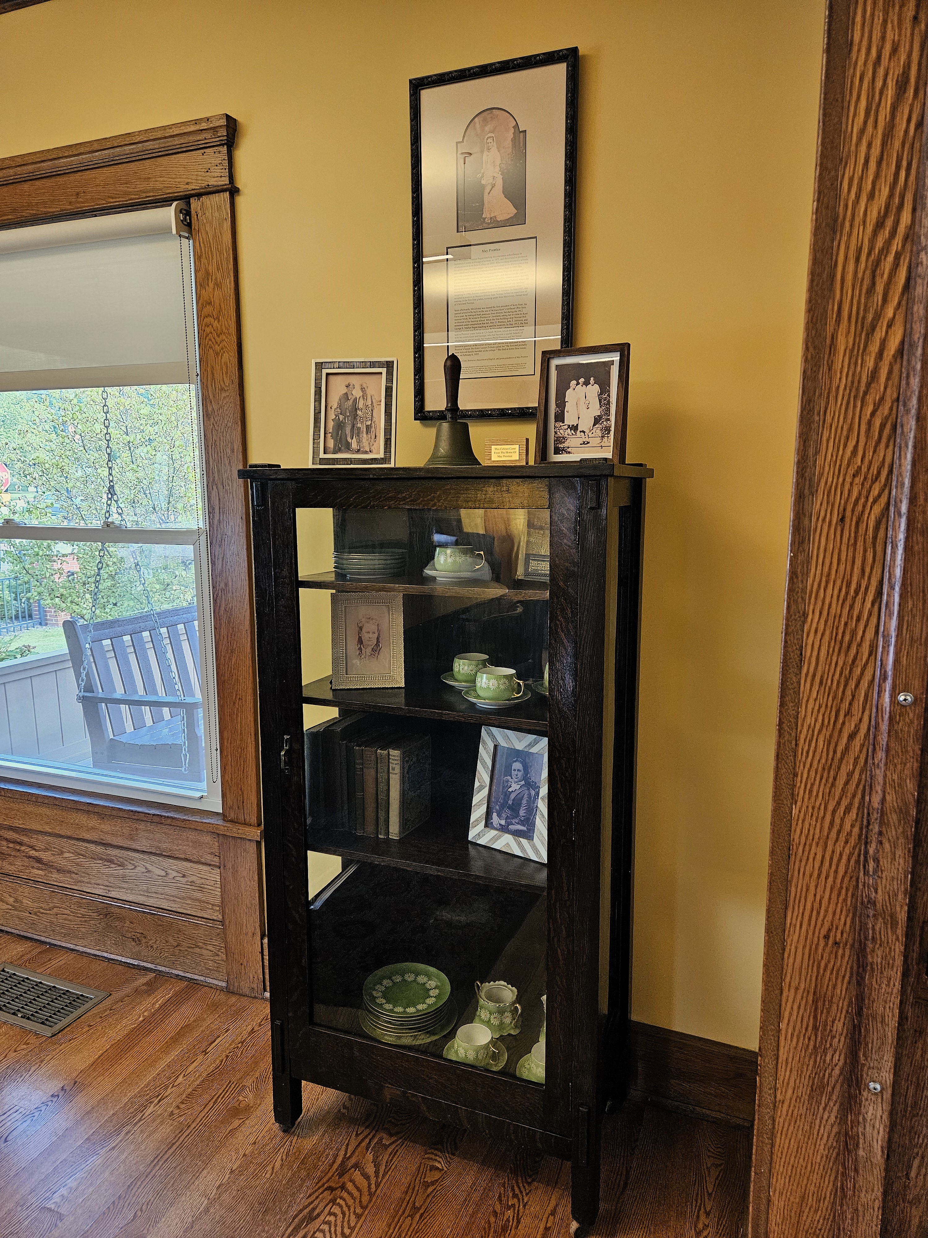 Cabinet from original May Prentice house, residing in the Gaston Prentice House on the Kent State University Campus.