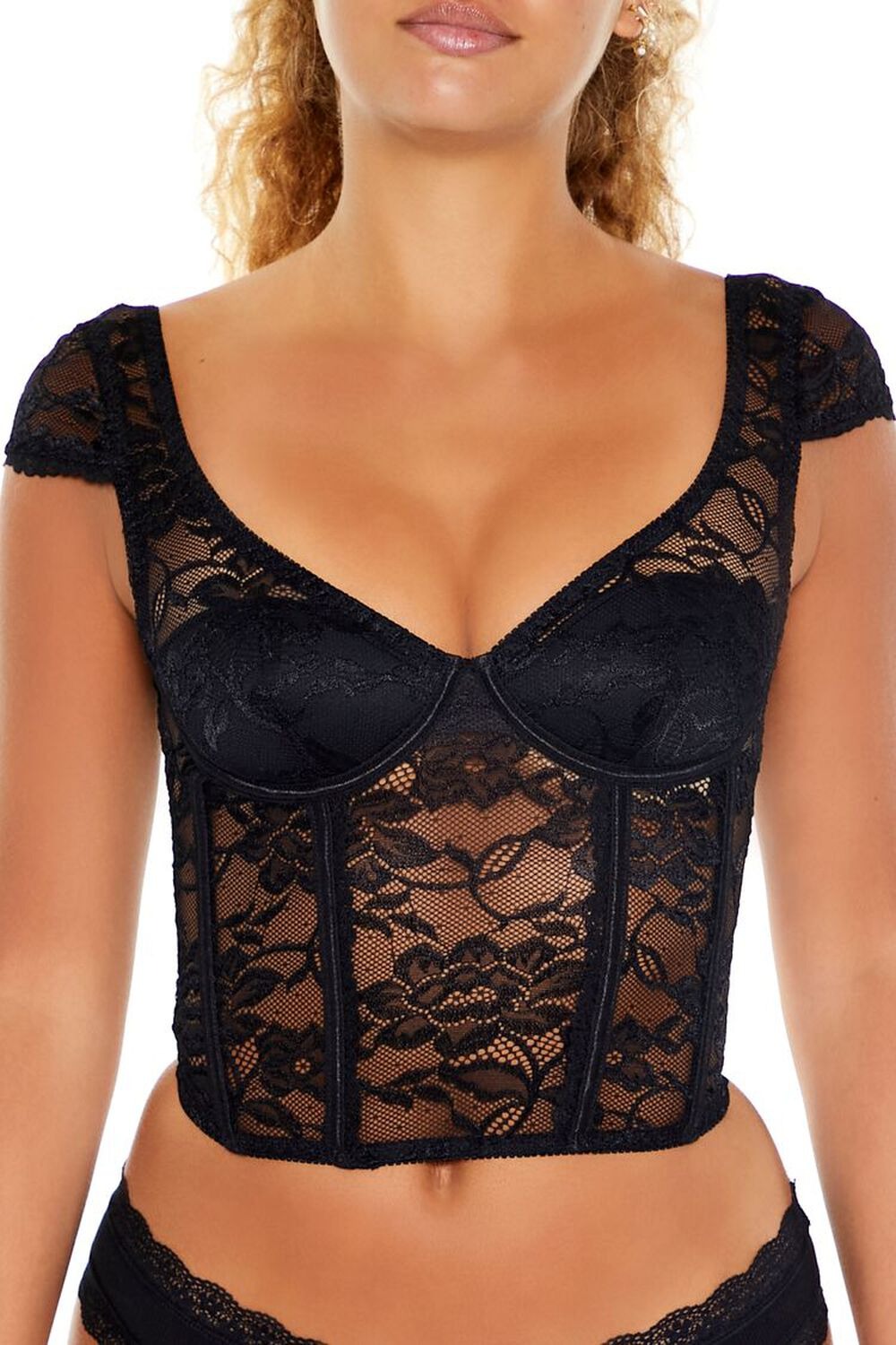 Forever 21 Lace Lingerie Corset Top