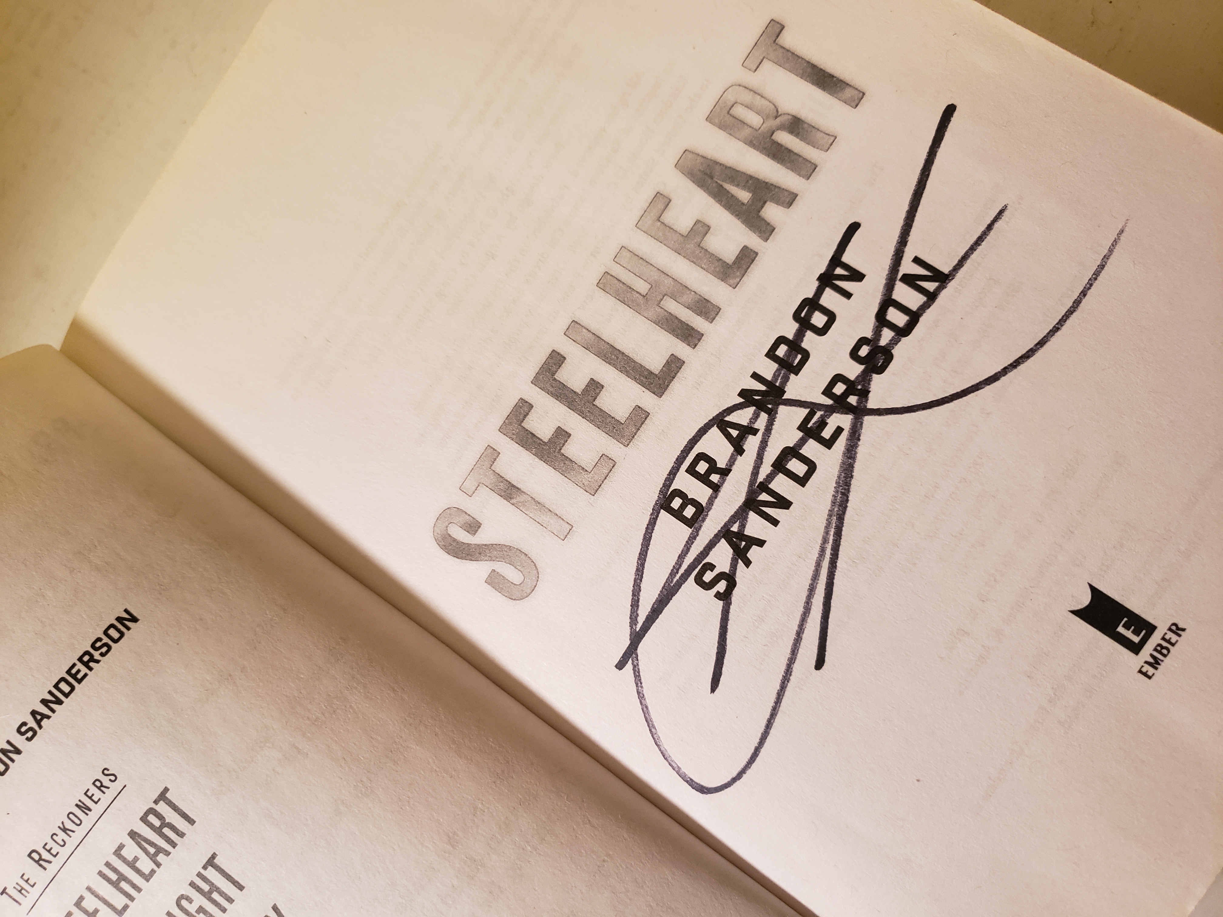 Signed Brandon Sanderson book