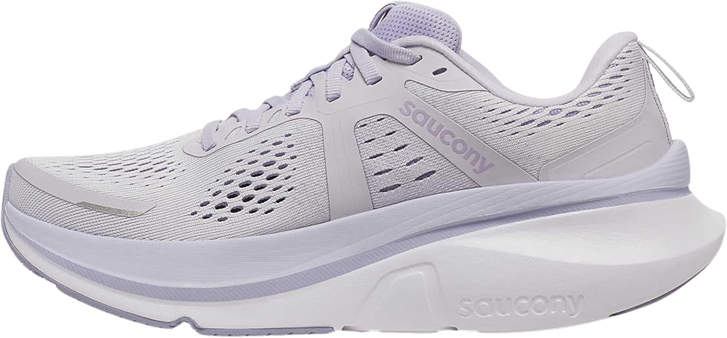 purple running sneakers