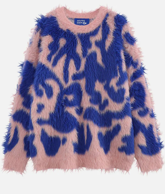 pink and blue sweater